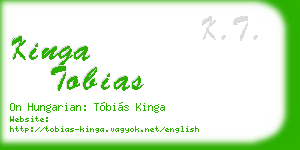 kinga tobias business card